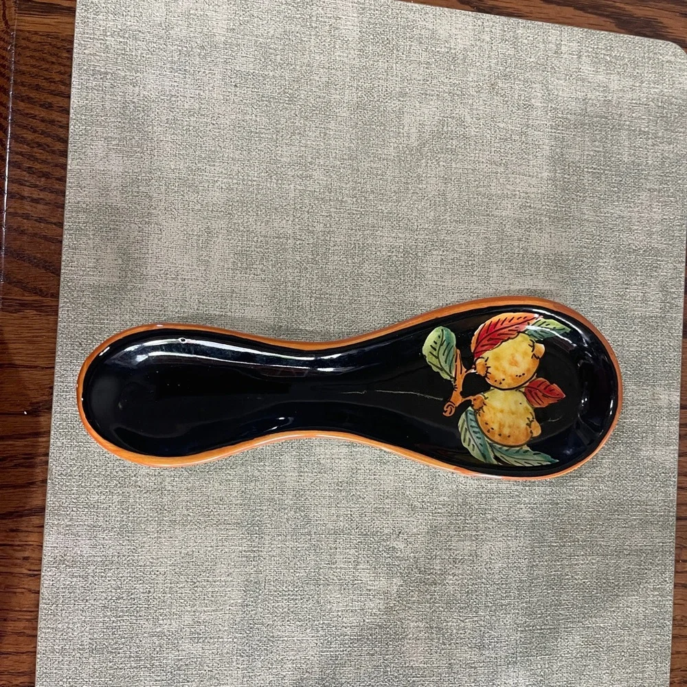 Kitchen Spoon Rest With Lemon Design - Picture 2 of 4